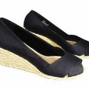 Ralph Lauren ❤️ Lauren  Black Silk Wedge Heels 10B Photo 0