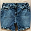 Silver Jeans Silver Womens Elyse Short Blue Denim Western Glove Works Shorts Sz 32 Photo 1