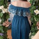 Xhilaration Blue Lace Off The Shoulder Dress Photo 2