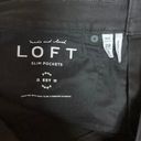 Loft  Black Slim Pockets Mid Rise Skinny Stretch Ankle Cropped Denim Jeans Size 8 Photo 4