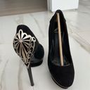 Brian Atwood B  Black Suede Pumps size 6.5 Photo 1