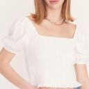 J.Crew  Smocked broken-in jersey cropped top white Photo 0