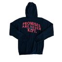 Broken Promises  - Black Widow Zip Up Hoodie in Black & Red Photo 5