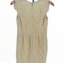 Shoshanna  Cream Eyelash Lace A-Line Sleeveless V Neck Dress with Pockets size 2 Photo 7