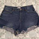 Denim & Co Denim Co Dark Wash Denim Cutoff Shorts  Photo 0