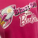 Gildan Barbie T-Shirt Women’s Size Medium Pink “Blast Off With Barbie” 100% Cotton  Photo 1