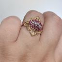 Ruby 10K 10KT Yellow Gold Diamond +  Ring Sz 8 Photo 7