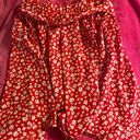 SheIn Red Flowy Skirt Photo 0