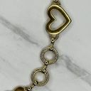 Vintage Heart Toggle Gold Tone Metal Chain Link Belt OS One Size Photo 7