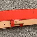 Fendi Authentic  red leather belt with golden buckle and dust bag size 32inch Photo 8