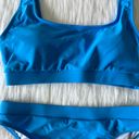 Amazon NWOT Blue High Cut Bikini Set Photo 4