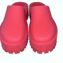 Jeffrey Campbell  Womens Clogge Slip On Chunky Platform Mule Clogs Red Pink Size Photo 1