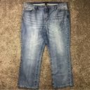 Who What Wear  Women’s Pearls and Studs Embellishments Denim Capris Jeans Size 16 Photo 0