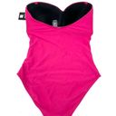 DKNY  Women's Orchid Solid Pink Ruched One Piece Swimsuit 12 New NWT Photo 2