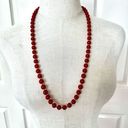 Monet  vintage  Red beaded and gold tone beaded necklace Photo 0