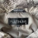 Platinum Utex Snakeskin Print Trench Rain Coat Tan Size M Photo 6