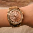 American Vintage Rose Gold Crystal Quartz Chunky Link Watch Photo 2