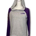 5th & Ocean NWOT Girls’ XL/Ladies’ S LSU Tigers Hoodie Sweatshirt Sweater Gray Purple Gold Sequins New Photo 1