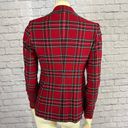 Tommy Hilfiger   Red Plaid One-Button Blazer size 4 slim Photo 7