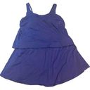 L.L.Bean  Swimsuit 2 Piece Set Tankini Skirt Solid Blue Women’s Sz 18W Swimwear Photo 0