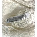 ZARA  Top Womens M Floral Lace Ruffle Neck Shoulders Long Sleeve High Neck Cream Photo 5