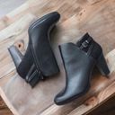 Andrew Geller  Booties Keira Black Ankle Block Heel Boots Size 11M Photo 0