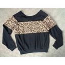 PINK - Victoria's Secret NEW Victoria's Secret Pink women's S black/leopard sequined sweatshirt Photo 1