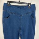 Halara  High Waist Crossover Pocket Stretchy Knit Casual Super Flare Jeans sz XLp Photo 3