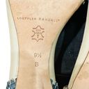 Loeffler Randall  EUC Leora Leather Embossed d'Orsay Sandal High Heel Shoes Snake Photo 4