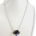 Onyx Vintage Silver Chain with  and Lapis Lazuli Pendant Photo 0