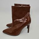 Torrid  Brown Patent Stretch Pointed Toe Boots Size 11 WW Photo 3