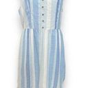 Joie New  Linen Blend Stripe Dress Spaghetti Strap Blue Mommy & Me 10 w/ headband Photo 0