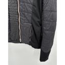 Marc New York  Jacket Women Medium Black Faux Leather Quilted Hooded Full Zip Photo 3