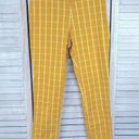 A New Day  Stretchy Slim Fit Ankle Pants Yellow/White Plaid-4 Photo 0