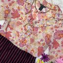 Vtg y2k international silk floral blouse Multi Size M Photo 9