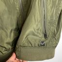 American Eagle  Army Green Nylon Bomber Jacket Photo 4