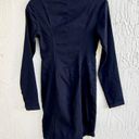 Guess NWT  Long Sleeve Corset Denim Square Neck Mini Dress Tint Blue Women's XS Photo 6