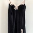 Victoria's Secret  Black White Lace Trim Satin Slip Photo 1