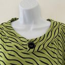 Habitat  Top Womens Small Green Loose Flowy Art To Wear Lagenlook Artsy Blouse Photo 3