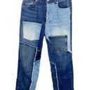 Revice Denim Revice Matchmaker High Rise Straight Leg Patchwork Jeans Blue size 28 Photo 5