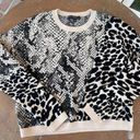 GUESS animal print cream sweater Photo 2
