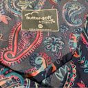 Butter Soft  stretch woman's blue paisley scrub top 2XL Photo 3