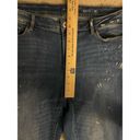 J.Jill  Women’s Paint Splatter Blue Denim Boyfriend‎ Ankle Jeans Size 18 Photo 4