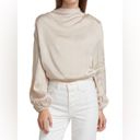 ASTR NWT  THE LABEL Meilani Mockneck Top in Champagne Photo 1