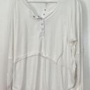 Free People  Movement Twice As Nice Henley in White Size Large Photo 5