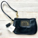 Coach New  Daisy Liquid Gloss Small Wristlet | Black‎ Photo 0