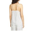 Tibi  Anna Stripe Camisole Ivory Black Multi V-Neck 4 Photo 2