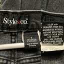 Style & Co  Vintage Faded Black Custom Cutoff Denim Jean Shorts 5 Photo 3