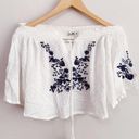 SEEK the Label NWT  Off The Shoulder Embroidered Crop Top size medium Photo 0