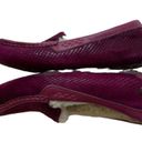 UGG  MAGENTA Suede Snakeskin Effect Slip OnMoccasin Slippers Size 7 Photo 2